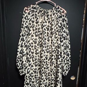 Cheetah print dress Eva Mendes